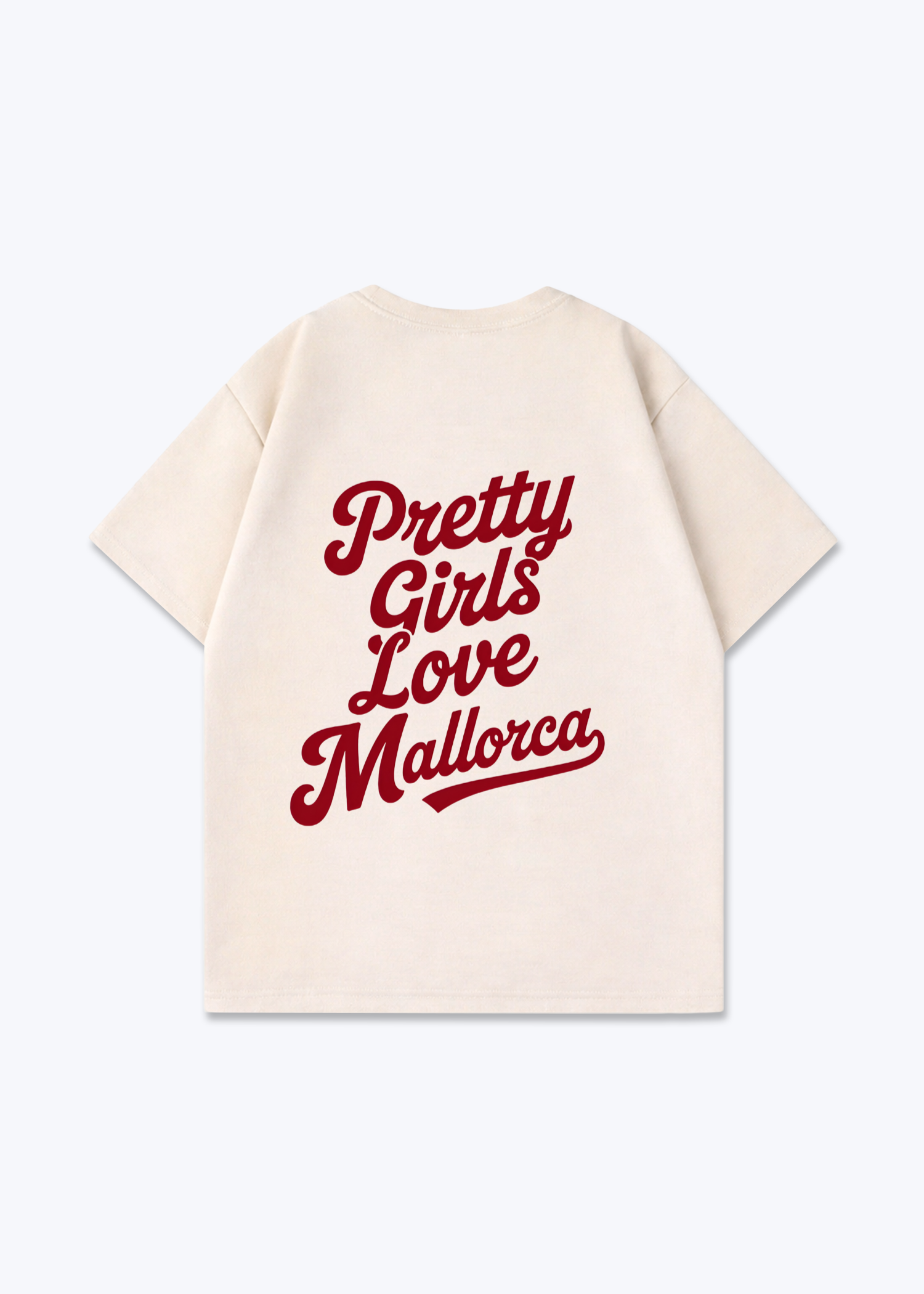 Oversized Shirt - Beige Back (Designed)