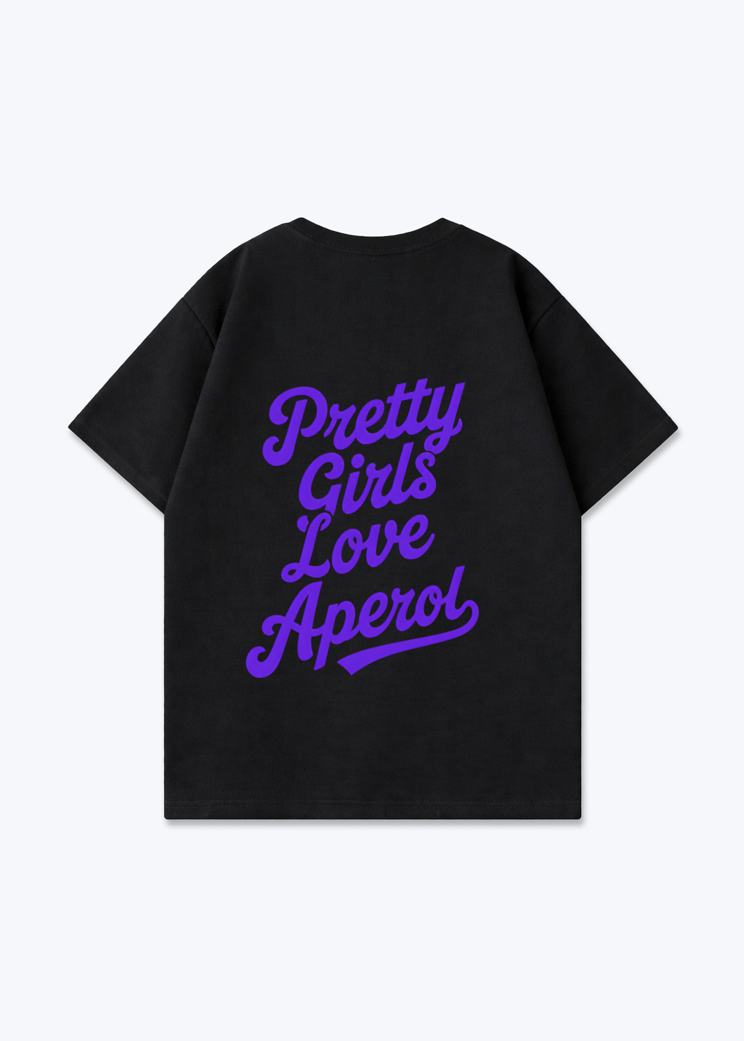 Pretty Girls Love Aperol Oversized Shirt - Black Back (Designed)