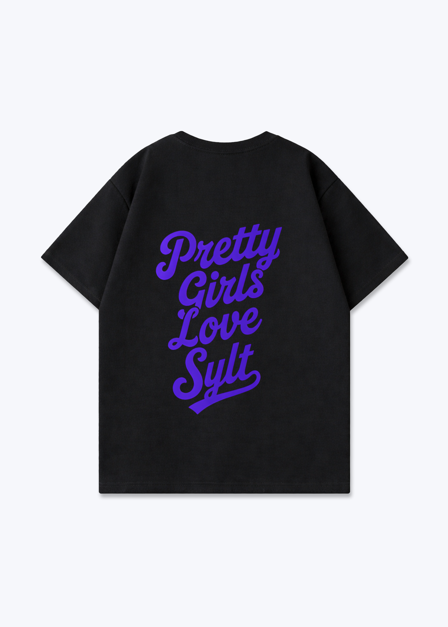 Pretty Girls Love Sylt Oversized Shirt - Black Back (Designed)
