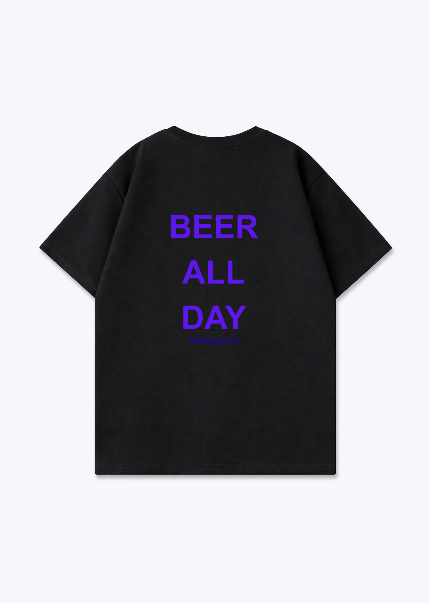 Beer All Day Oversized Shirt - Black Back (Designed)