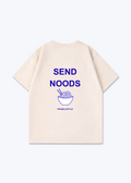 Send Noods Oversized Shirt - Beige Back (Designed)