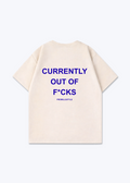 Currently out of F*cks Oversized Shirt - Beige Back (Designed)