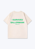 I survived Ballermann Oversized Shirt - Beige Back (Designed)
