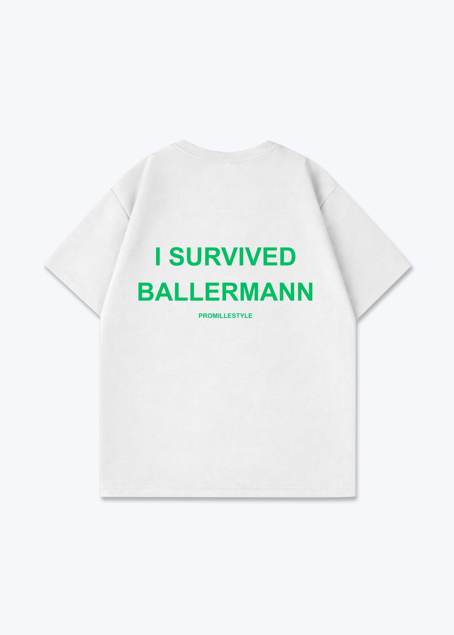 I survived Ballermann Oversized Shirt - White Back (Designed)