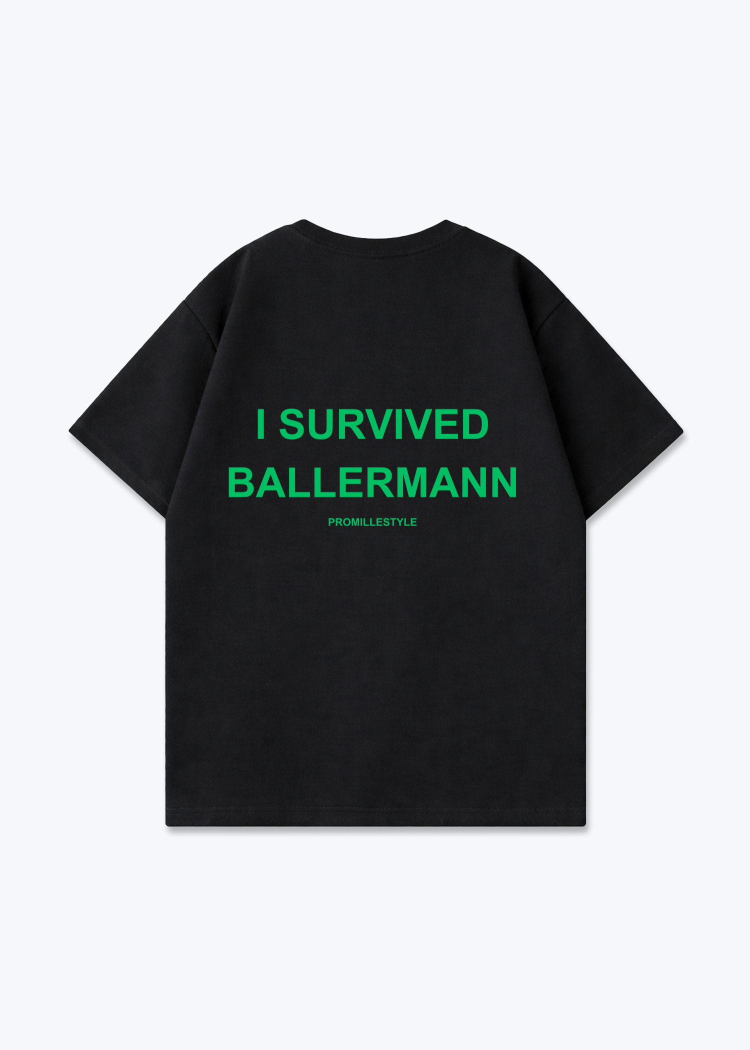 I survived Ballermann Oversized Shirt - Black Back (Designed)