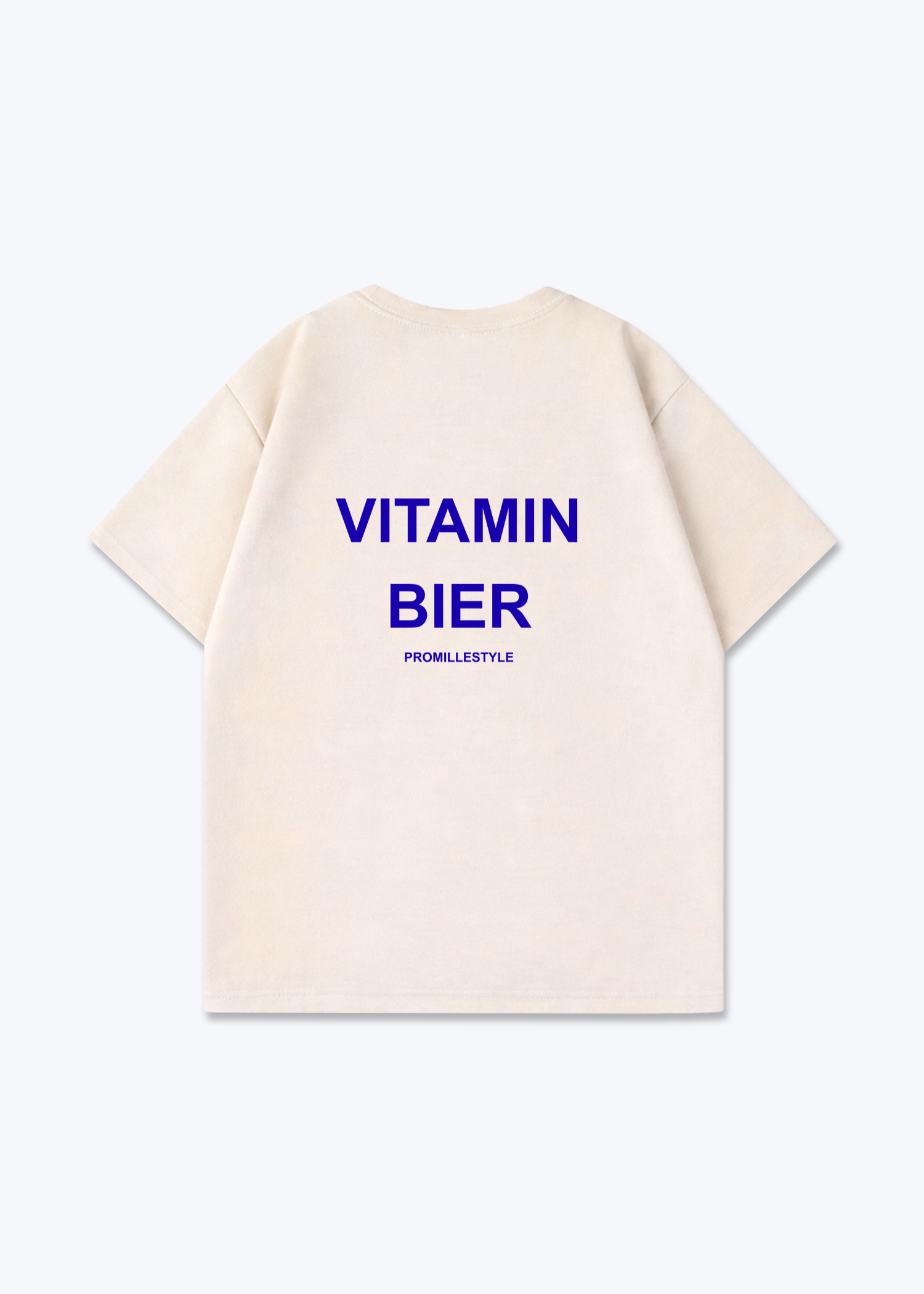 Vitamin Bier Oversized Shirt - Beige Back (Designed)