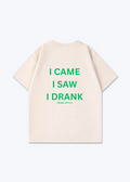 Came Saw Drank Oversized Shirt - Beige Back (Designed)
