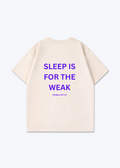 Sleep for the Weak Oversized Shirt - Beige Back (Designed)