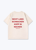 Kopf in Nacken Oversized Shirt - Beige Back (Designed)