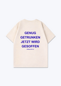 Jetzt wird Gesoffen Oversized Shirt - Beige Back (Designed)