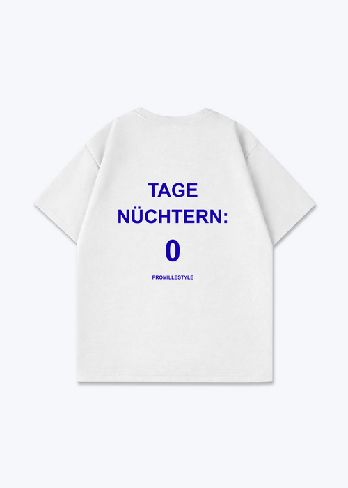 0 Tage Nüchtern Oversized Shirt - White Back (Designed)