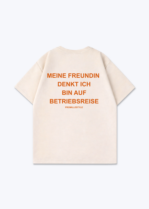Betriebsreise Oversized Shirt - Beige Back (Designed)