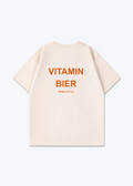 Vitamin Bier Orange Oversized Shirt - Beige Back (Designed)