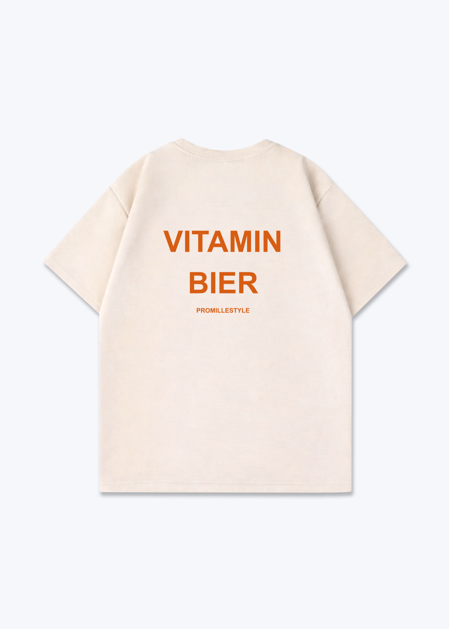 Vitamin Bier Orange Oversized Shirt - Beige Back (Designed)