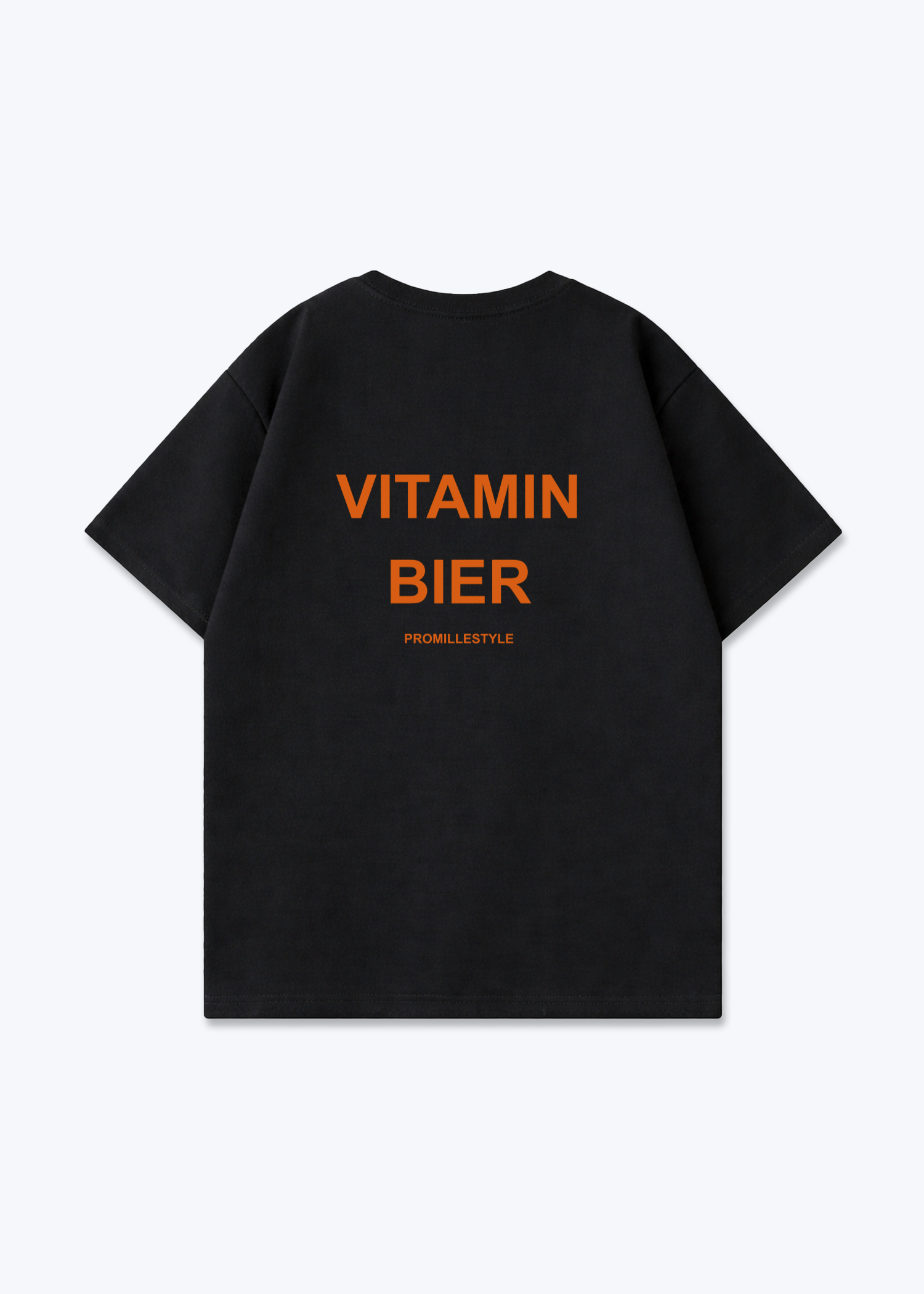 Vitamin Bier Orange Oversized Shirt - Black Back (Designed)