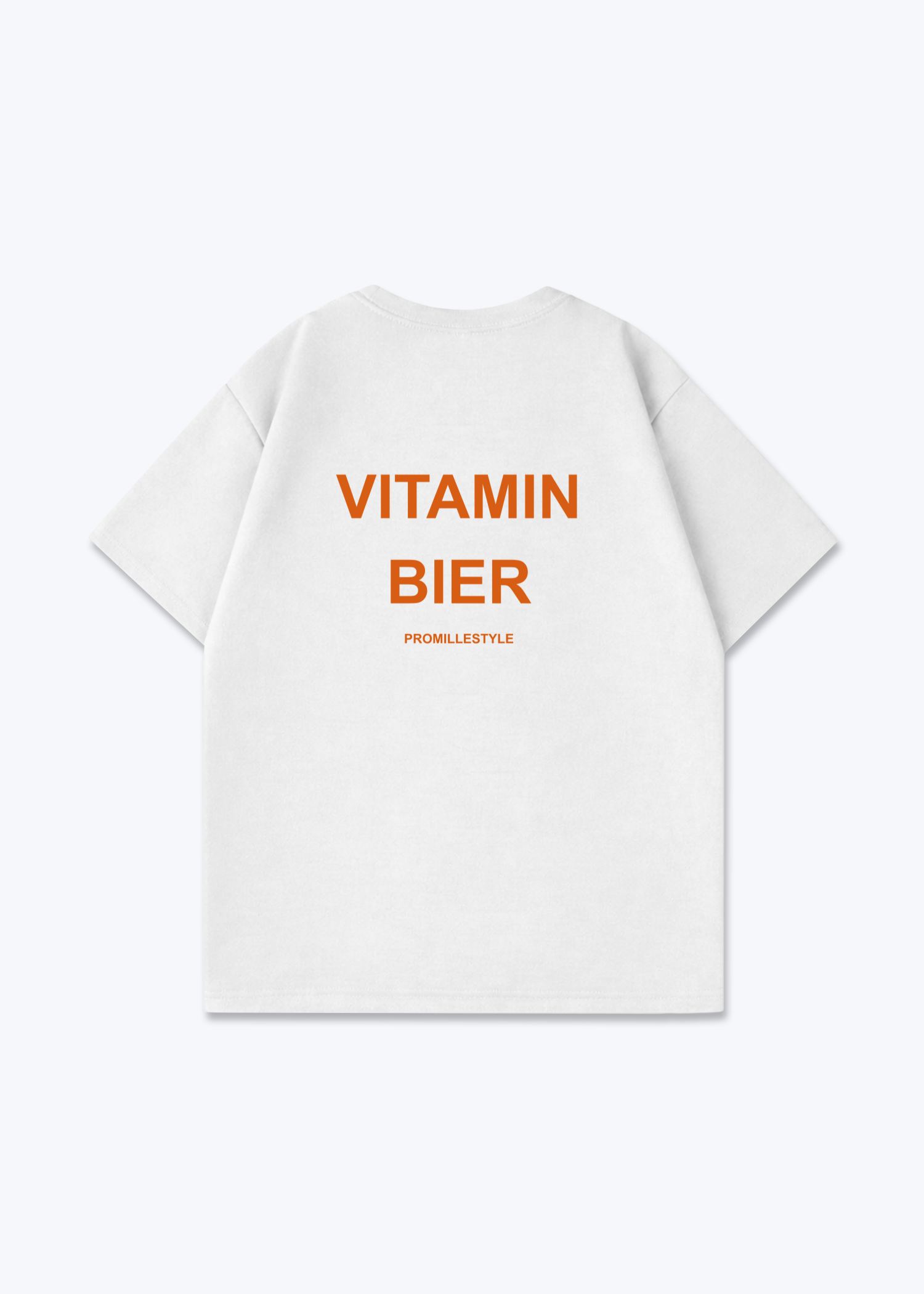 Vitamin Bier Orange Oversized Shirt - White Back (Designed)