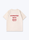 Hydrated with Beer Oversized Shirt - Beige Back (Designed)