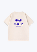 Malle statt Sylt Oversized Shirt - Beige Back (Designed)