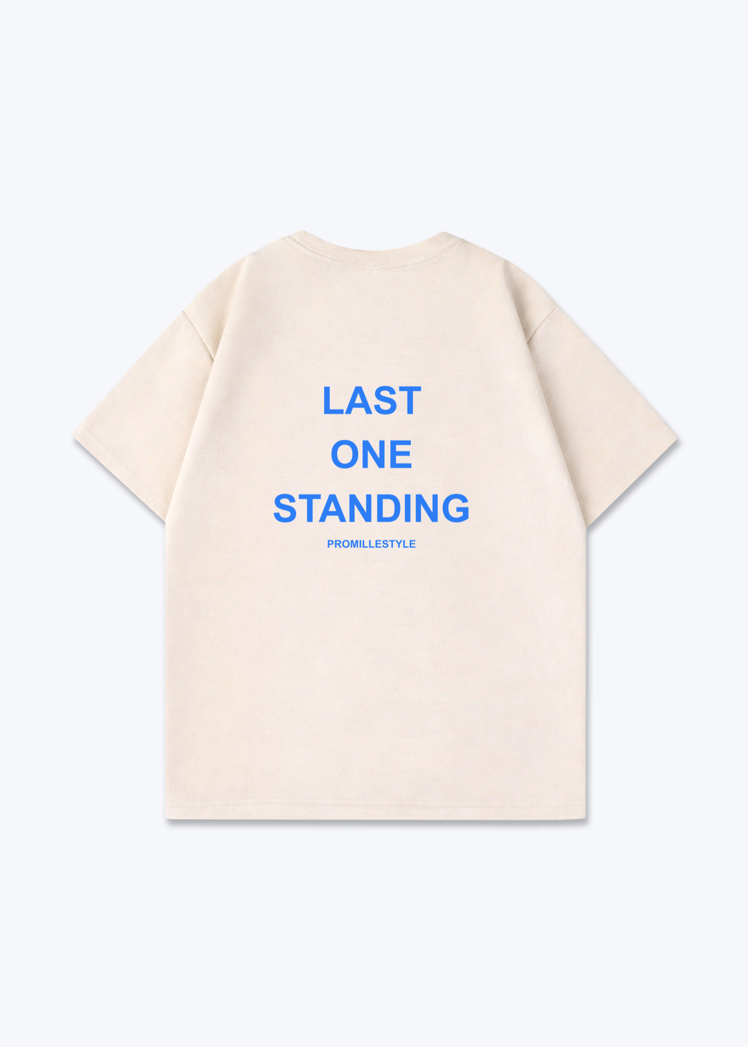 Last one Standing Oversized Shirt - Beige Back (Designed)