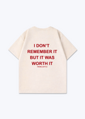 I don't remember Oversized Shirt - Beige Back (Designed)