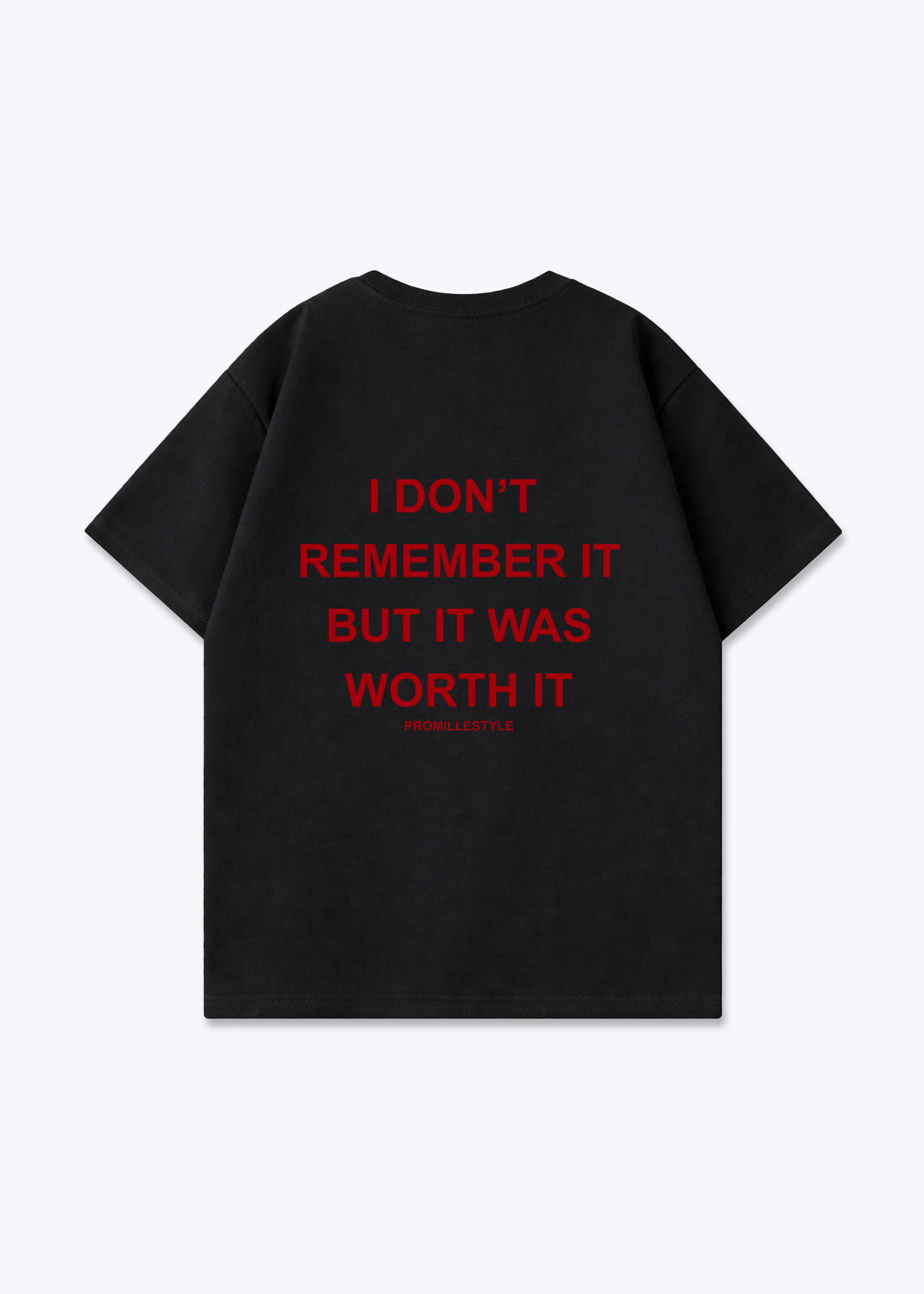 I don't remember Oversized Shirt - Black Back (Designed)