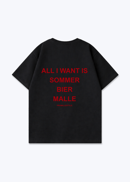 All I want Malle Oversized Shirt - Black Back (Designed)