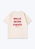 Malle never Cheats Oversized Shirt - Beige Back (Designed)