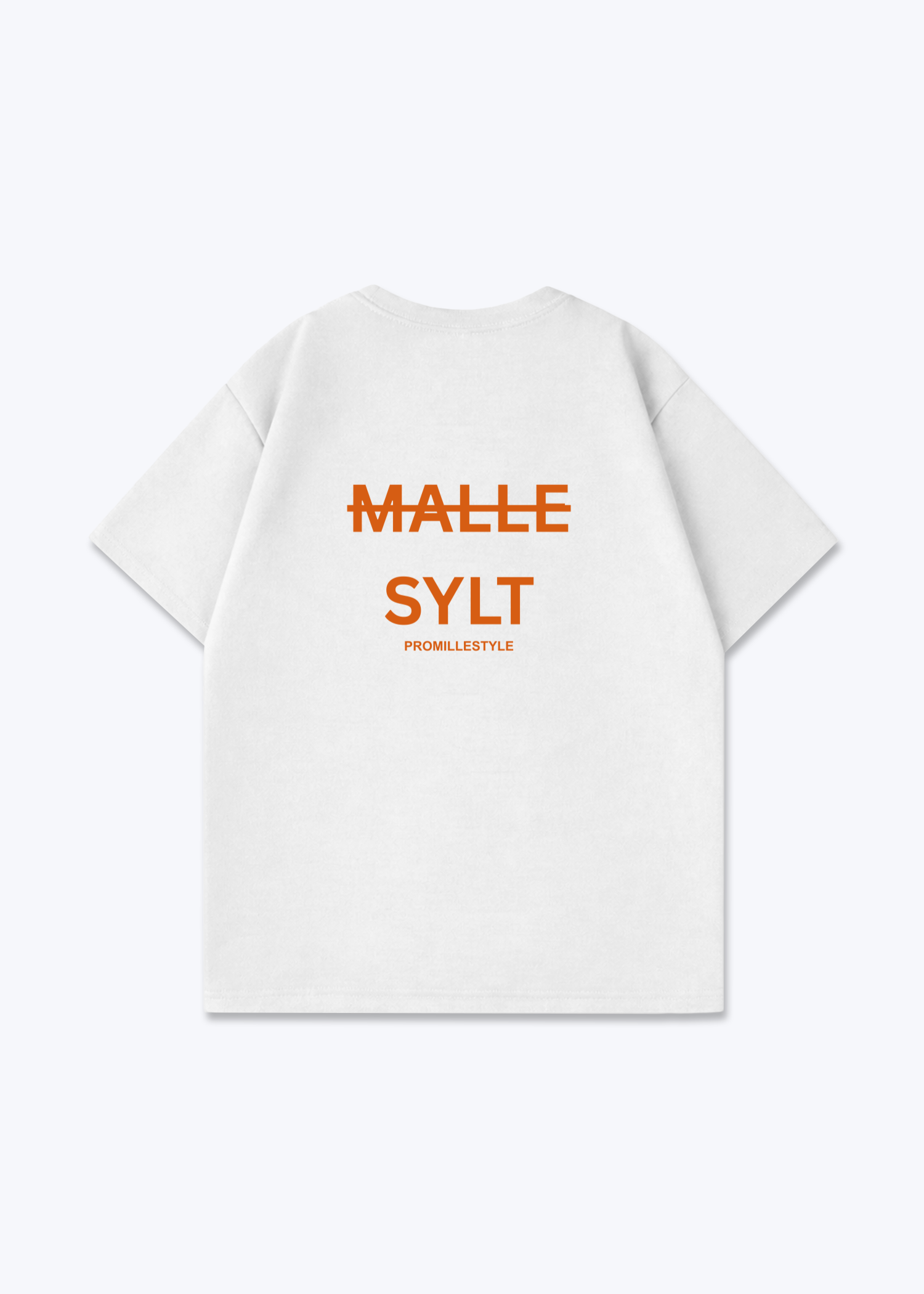 Sylt statt Malle Oversized Shirt - White Back (Designed)