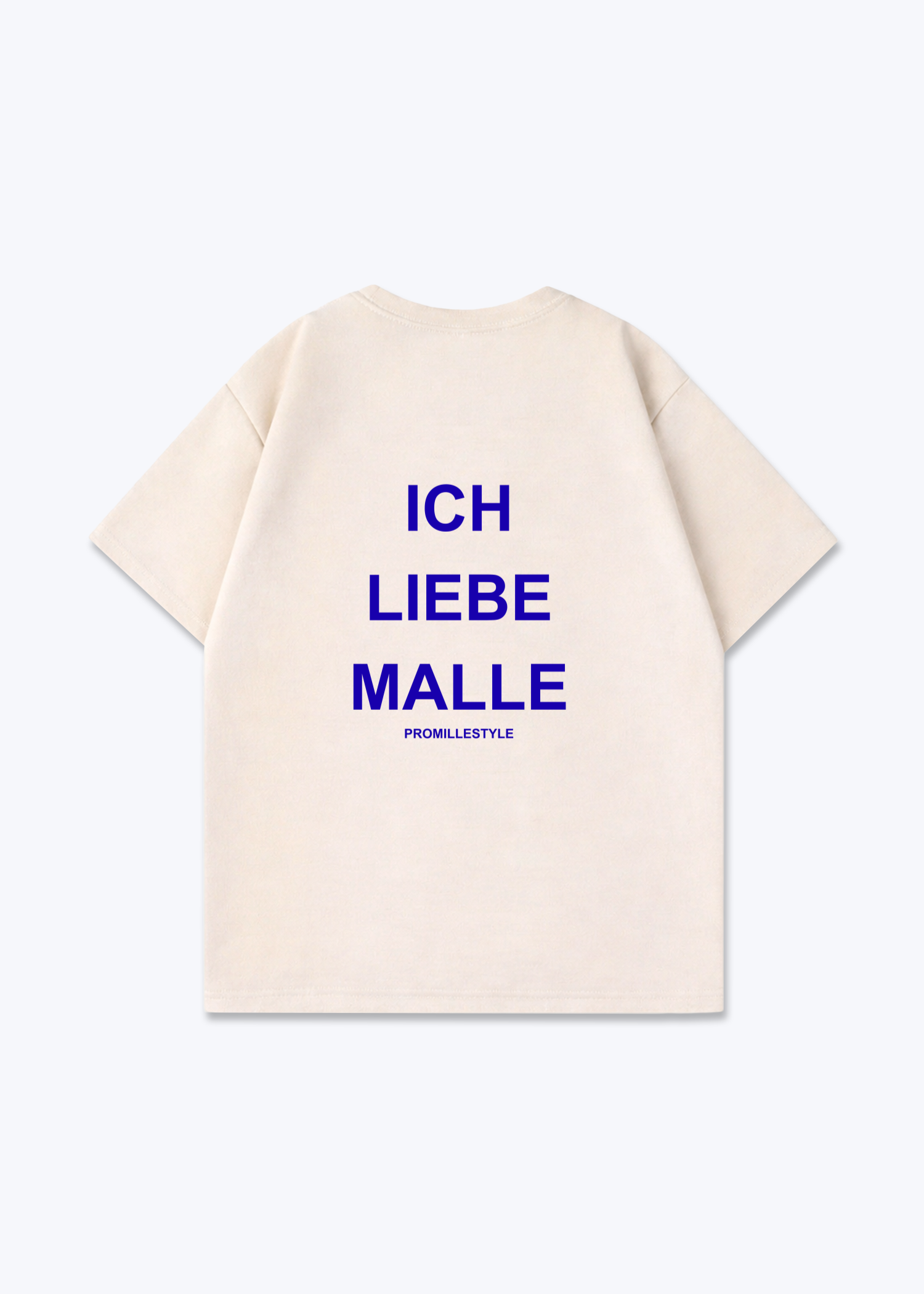 Ich liebe Malle Oversized Shirt - Beige Back (Designed)