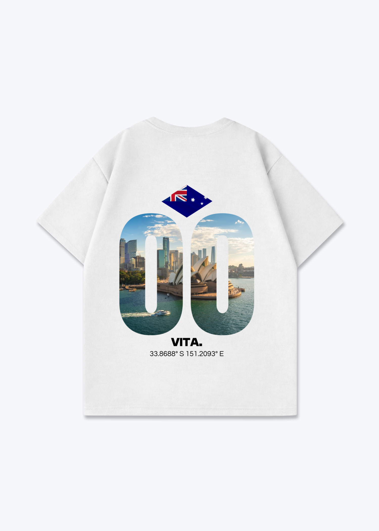 Australia Signature Oversized Shirt - White Back (Designed)