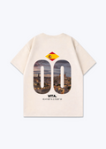 Spain Signature Oversized Shirt - Beige Back (Designed)