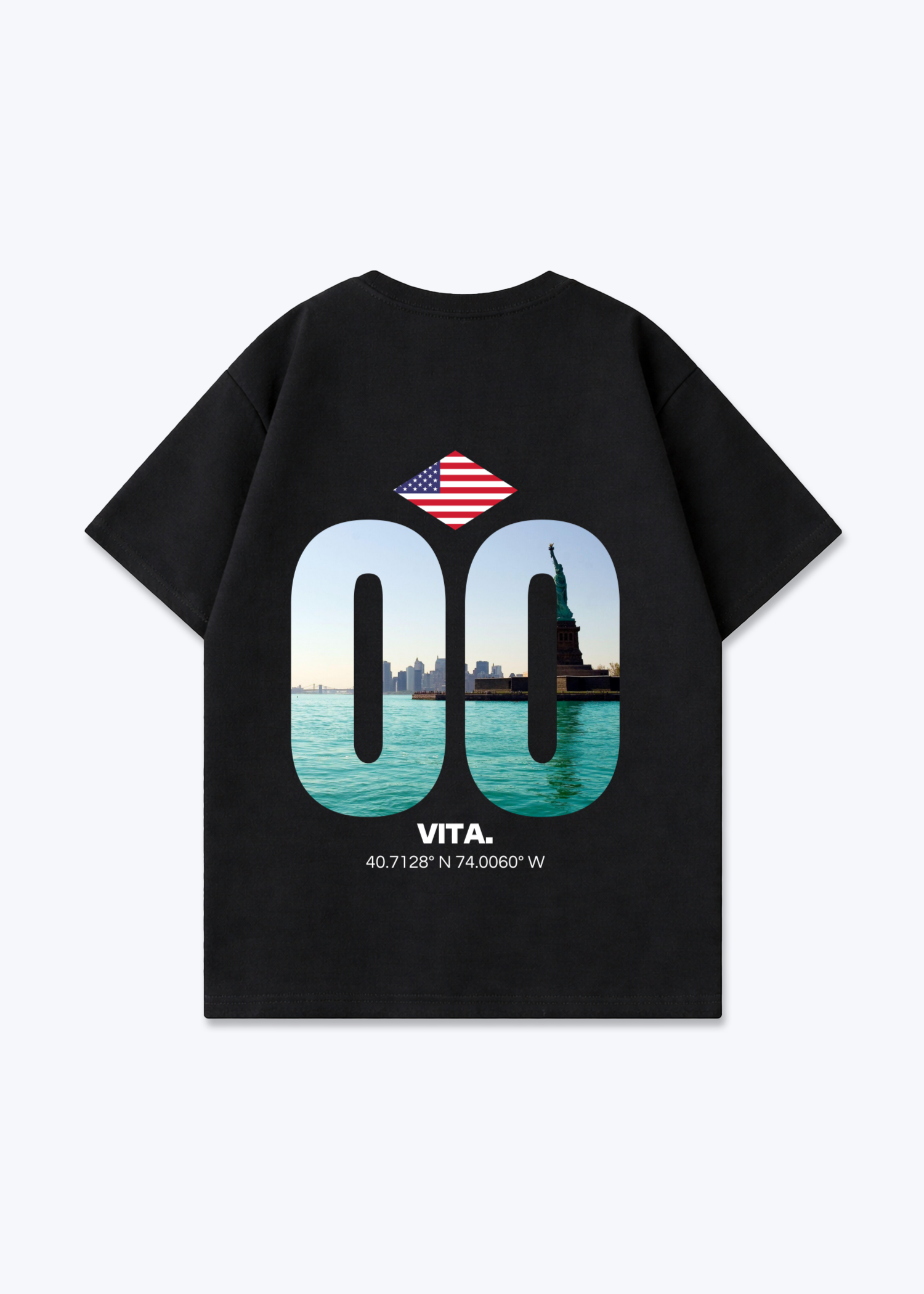 USA Signature Oversized Shirt - Black Back (Designed)