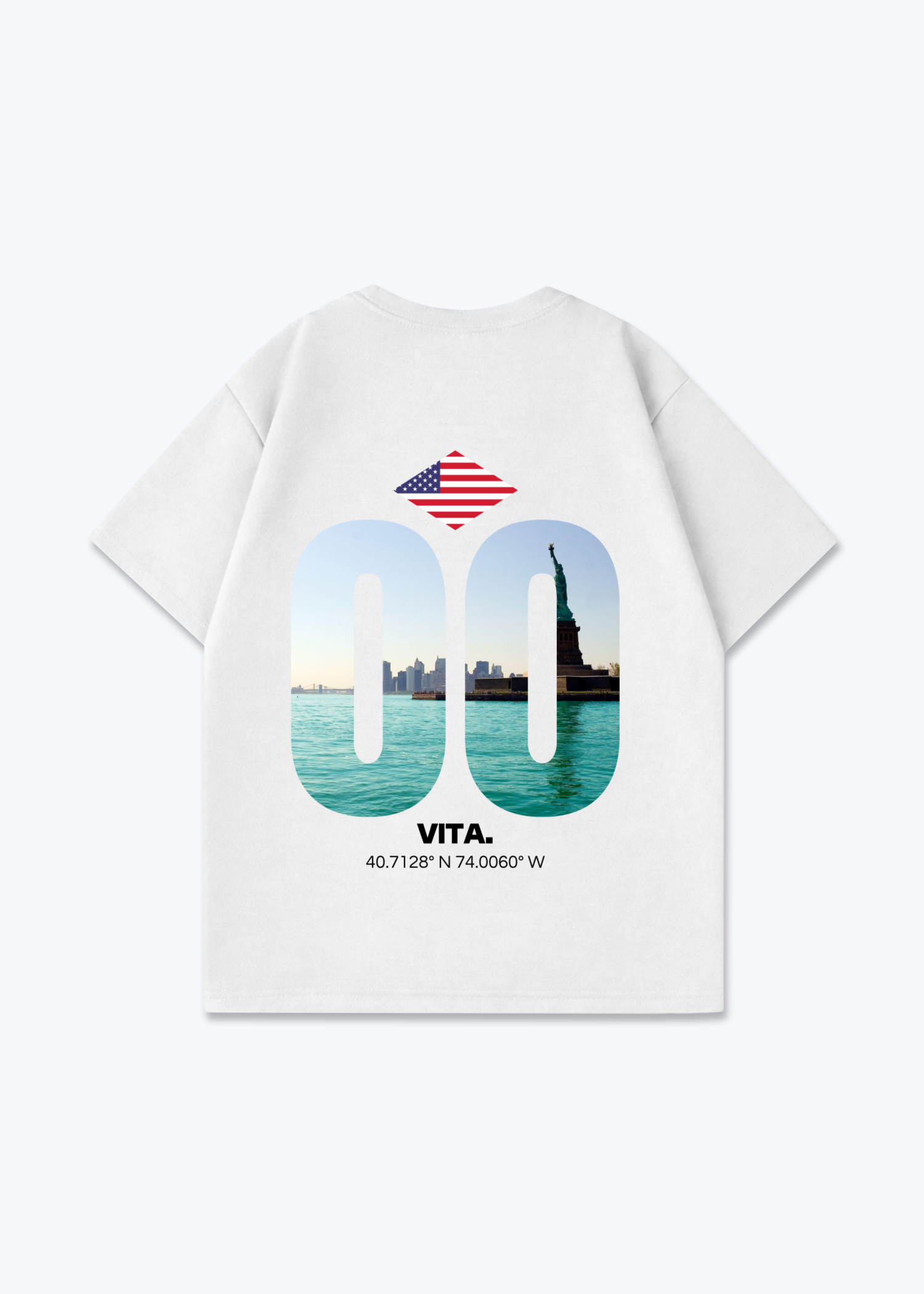 USA Signature Oversized Shirt - White Back (Designed)