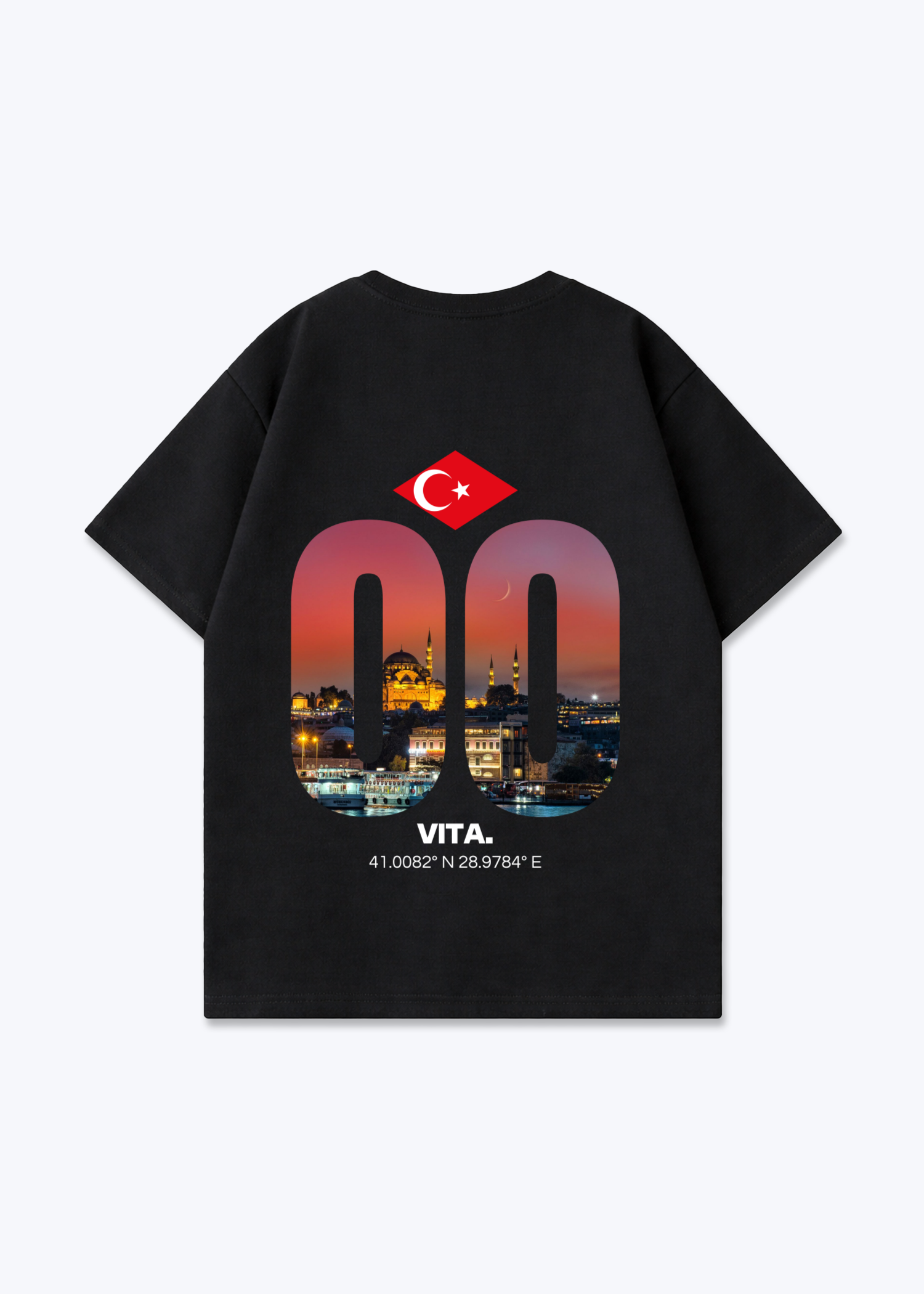 Türkiye Oversized Shirt - Black Back (Designed)
