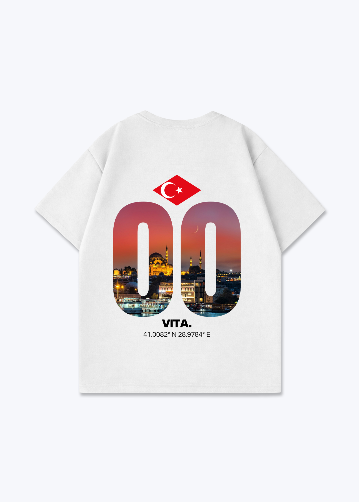 Türkiye Oversized Shirt - White Back (Designed)