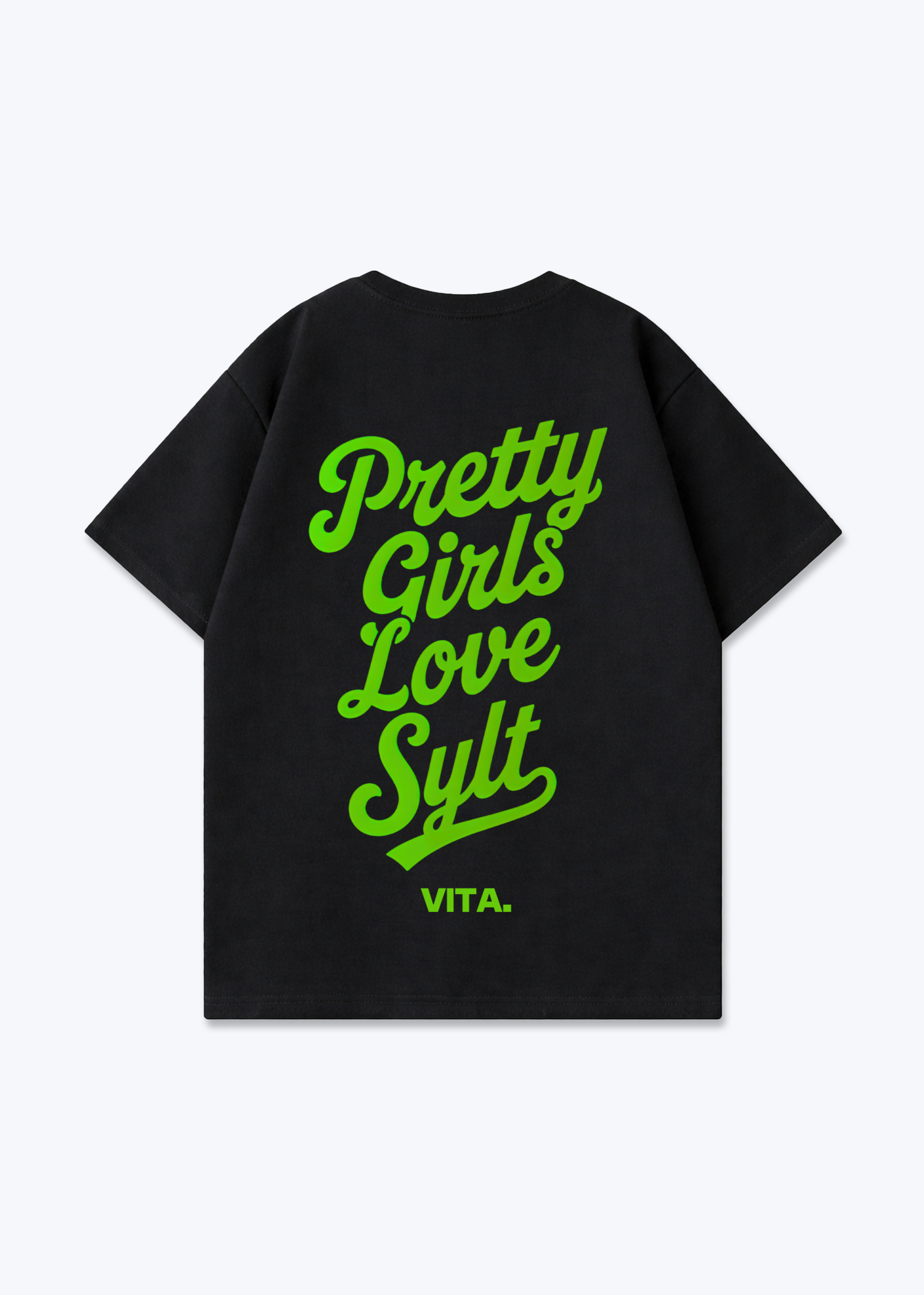 Pretty Girls Love Sylt Oversized Shirt - Black Back (Designed)