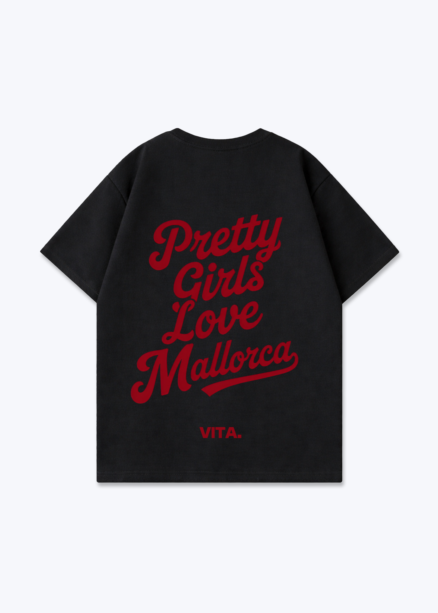 Pretty Girls Love Mallorca Oversized Shirt - Black Back (Designed)